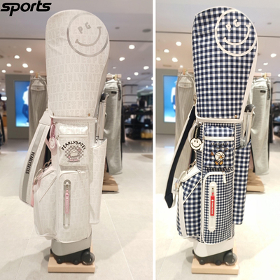 韩国代购pearly gates高尔夫配饰26春夏女标志图案滑轮立式球杆包