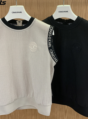 韩国代购CRAIG KARL高尔夫26春夏撞色圆领无袖运动户外马甲背心女