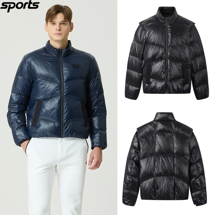 韩国代购PXG高尔夫球服25秋冬男纯色鹅绒轻便保暖厚实运动羽绒服