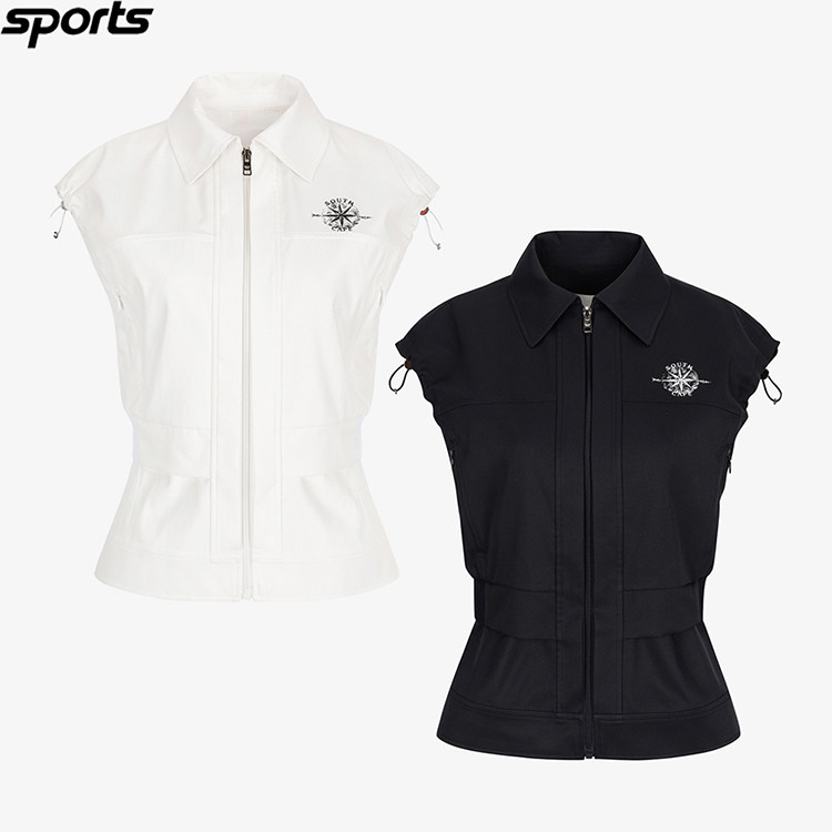 韩国代购southcape高尔夫26春夏防水翻领收腰运动户外马甲背心女