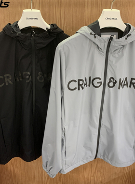 韩国代购CRAIG KARL高尔夫26春夏防水防风连帽宽松户外长袖外套男