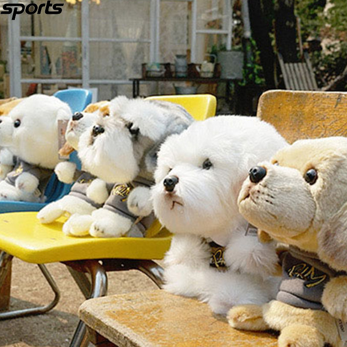 韩国代购高尔夫装备穿搭毛绒玩偶可爱狗狗动物一号木保护球杆套