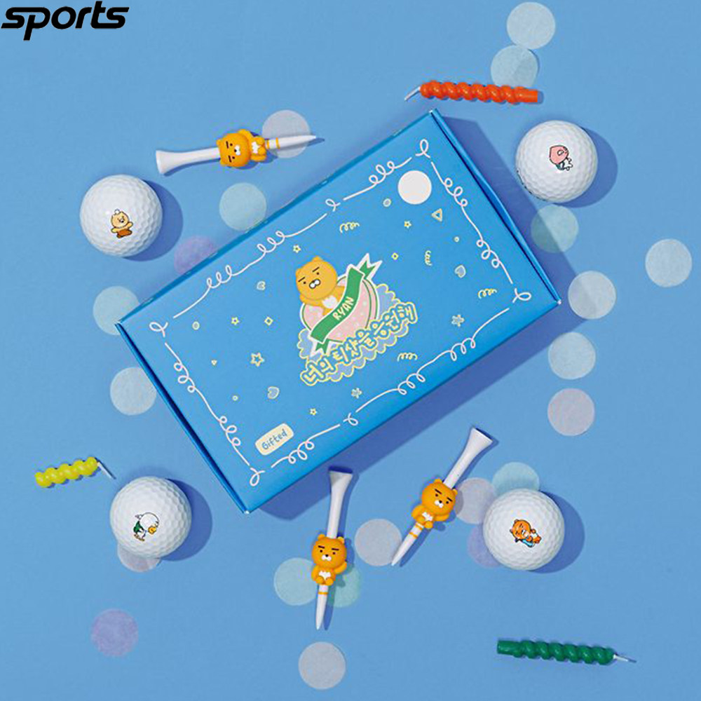 韩国代购KAKAO GOLF高尔夫配饰24年春夏可爱卡通R3球套组球TEE