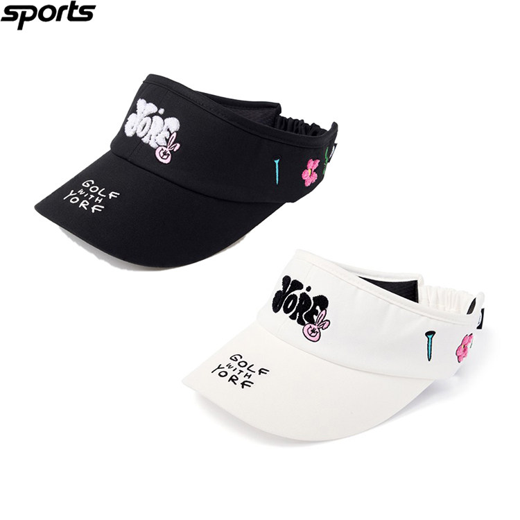 韩国代购YORF高尔夫配饰25年遮阳帽ins涂鸦户外可插球TEE男女球帽