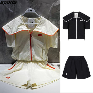 韩国代购Kandini高尔夫球服24春夏女水手领短袖上衣宽松半身短裤