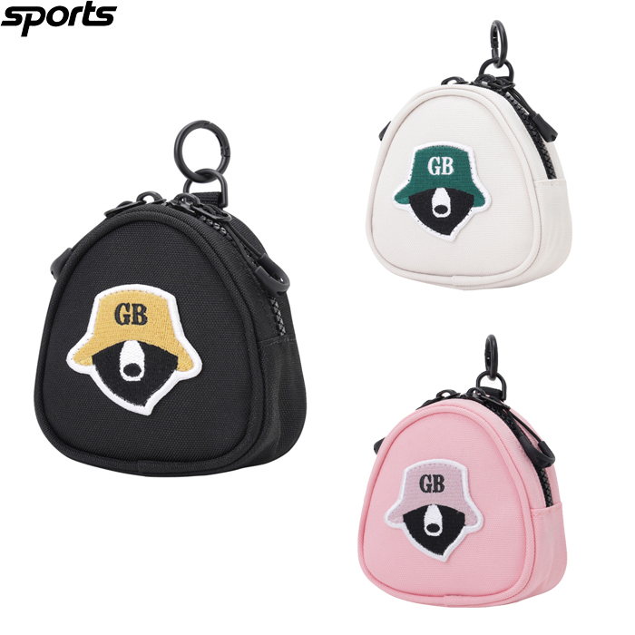 韩国代购GOLDEN BEAR高尔夫配饰25春男女标志三角挂式迷你小球袋