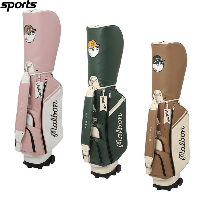 韩国代购MALBON高尔夫配饰25早春男女同款GOLF经典立式拉杆球杆包