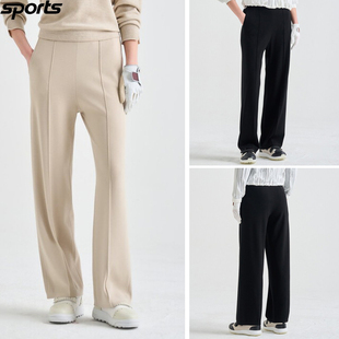 韩国代购lanvin blanc高尔夫球裤26春夏女宽松运动休闲直筒长裤