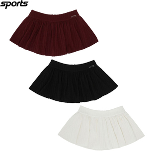 韩国代购Pivvee高尔夫球裙26春夏女褶皱A字运动防走光迷你短裙