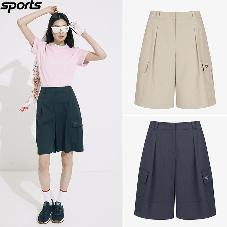 韩国代购southcape高尔夫26年春宽松运动户外阔腿裤短裤五分裤女