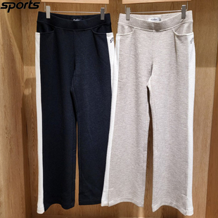 26春夏女标志拼色舒适宽松运动休闲长裤 韩国代购 malbon高尔夫球裤