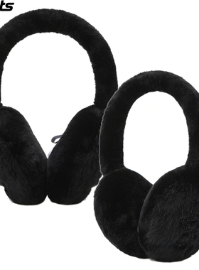 韩国代购st andrews高尔夫配饰25秋冬女黑色休闲毛绒保暖厚实耳罩