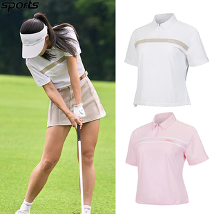 韩国代购titleist高尔夫26春夏网面宽松运动户外POLO衫短袖T恤女
