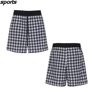 26春夏女格纹配色宽松运动半身短裤 andrews高尔夫球裤 韩国代购