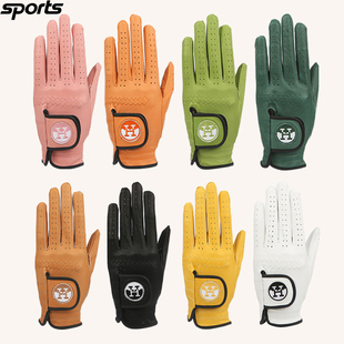 韩国代购HORN GARMENT高尔夫配饰24年彩色透气防滑单手男女款手套