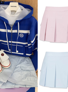 韩国代购CRAIG KARL高尔夫26春少女风褶边双层运动户外裙裤短裤女