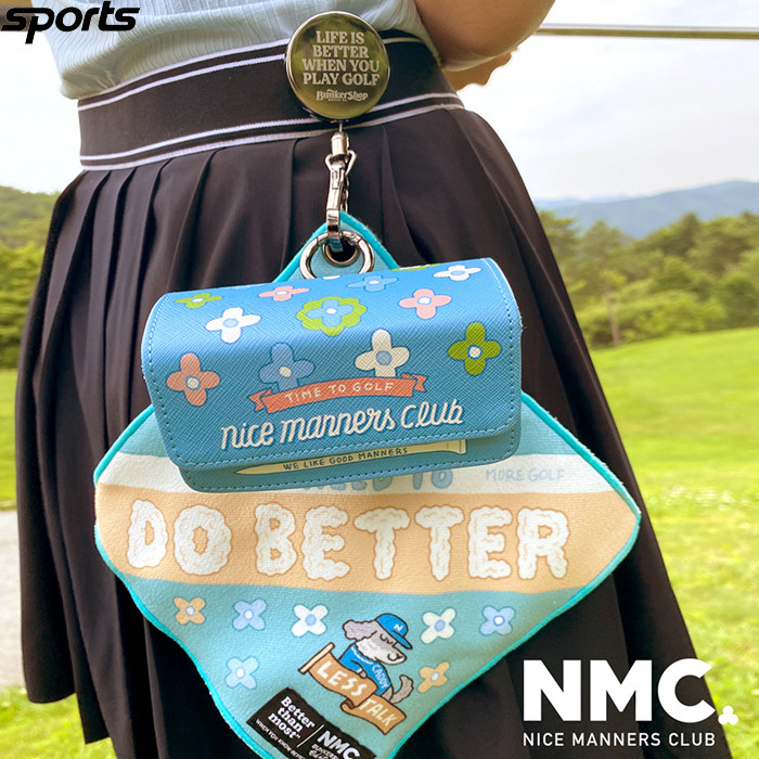 韩国代购NMC高尔夫配饰装备23年ins潮款卡通涂鸦挂件包迷你球包