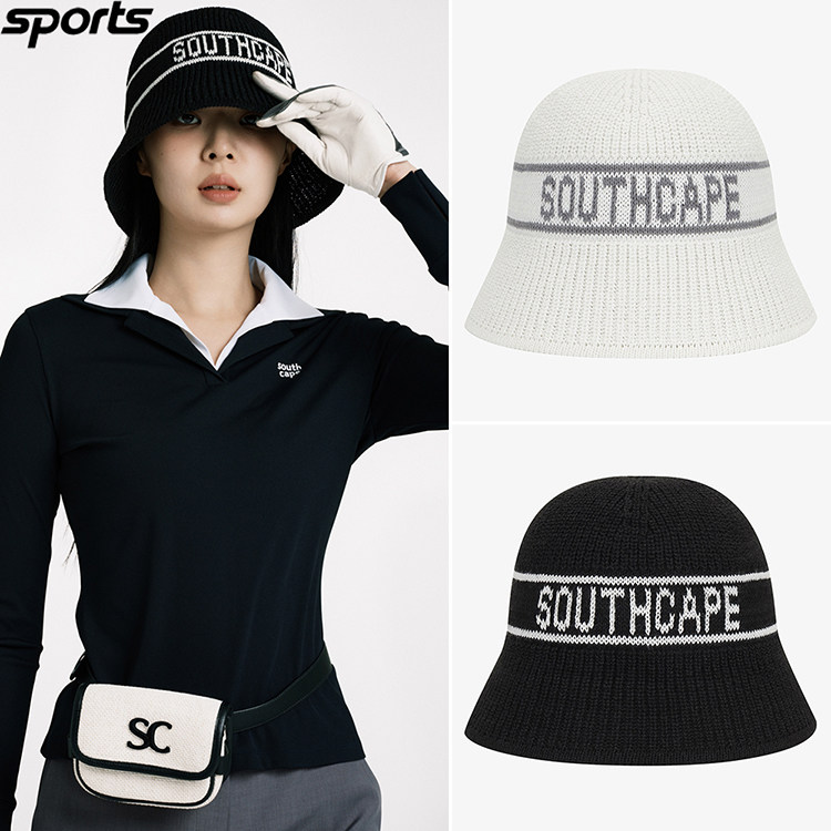 韩国代购southcape高尔夫26年春夏防晒遮阳帽运动针织桶帽女球帽