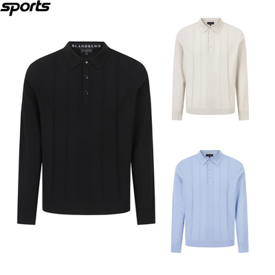 韩国代购st andrews高尔夫球服26春款男纯色翻领运动休闲针织衫