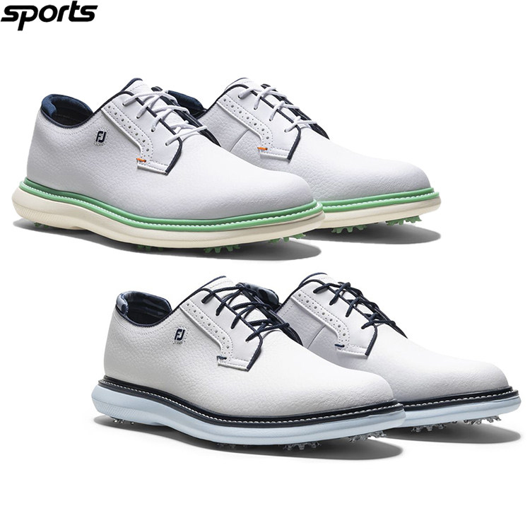 韩国代购FJ高尔夫26春夏舒适防水皮革缓震运动户外系带低帮男球鞋