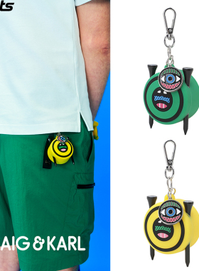 韩国代购CRAIG KARL高尔夫25年立体彩色运动球TEE马克挂件小球袋