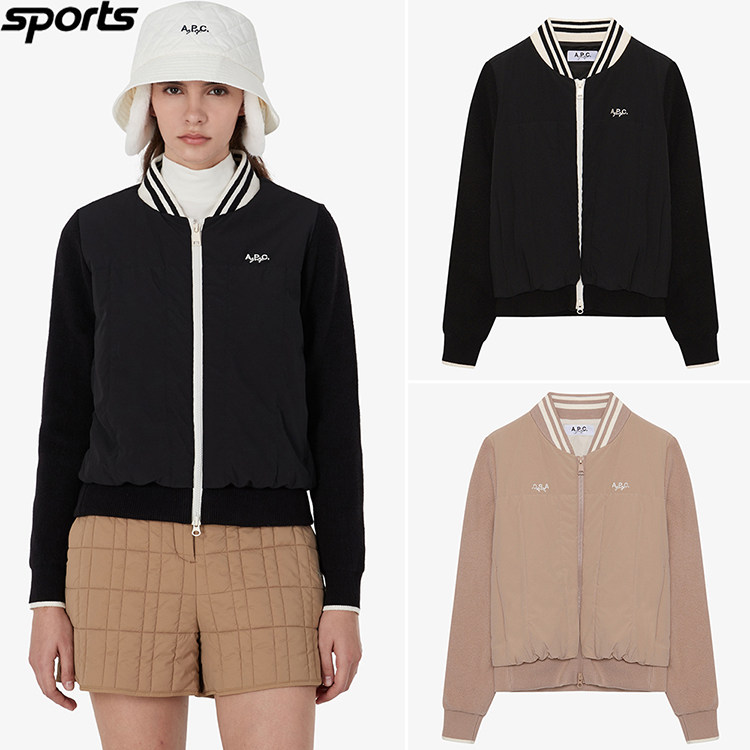 韩国代购APC高尔夫穿搭25冬防风轻量夹棉薄款运动夹克棉服外套女