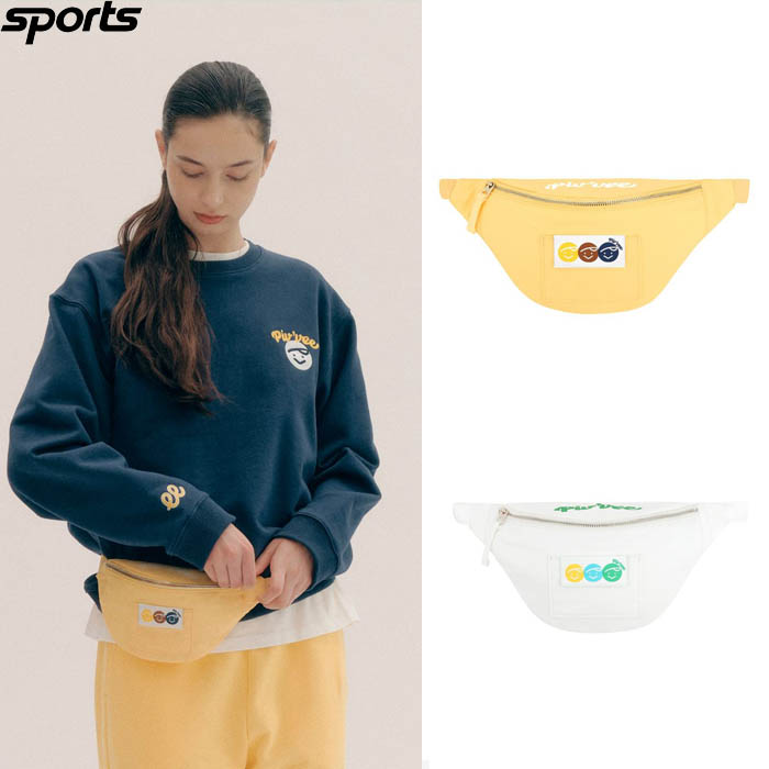 韩国代购Pivvee高尔夫配饰24秋冬女子GOLF标志简约百搭尼龙腰带包