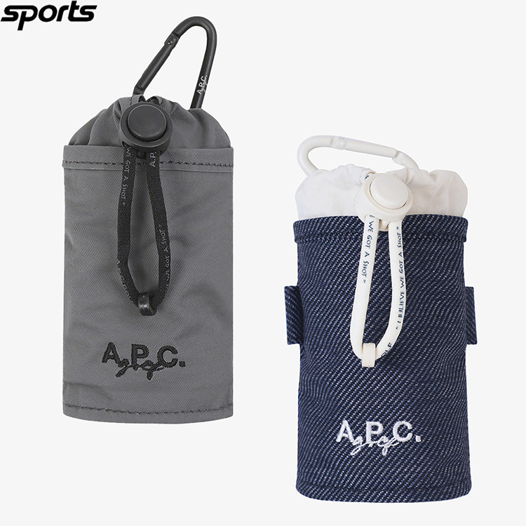 韩国代购APC高尔夫26春夏圆筒小球包便携运动户外挂件迷你小球袋