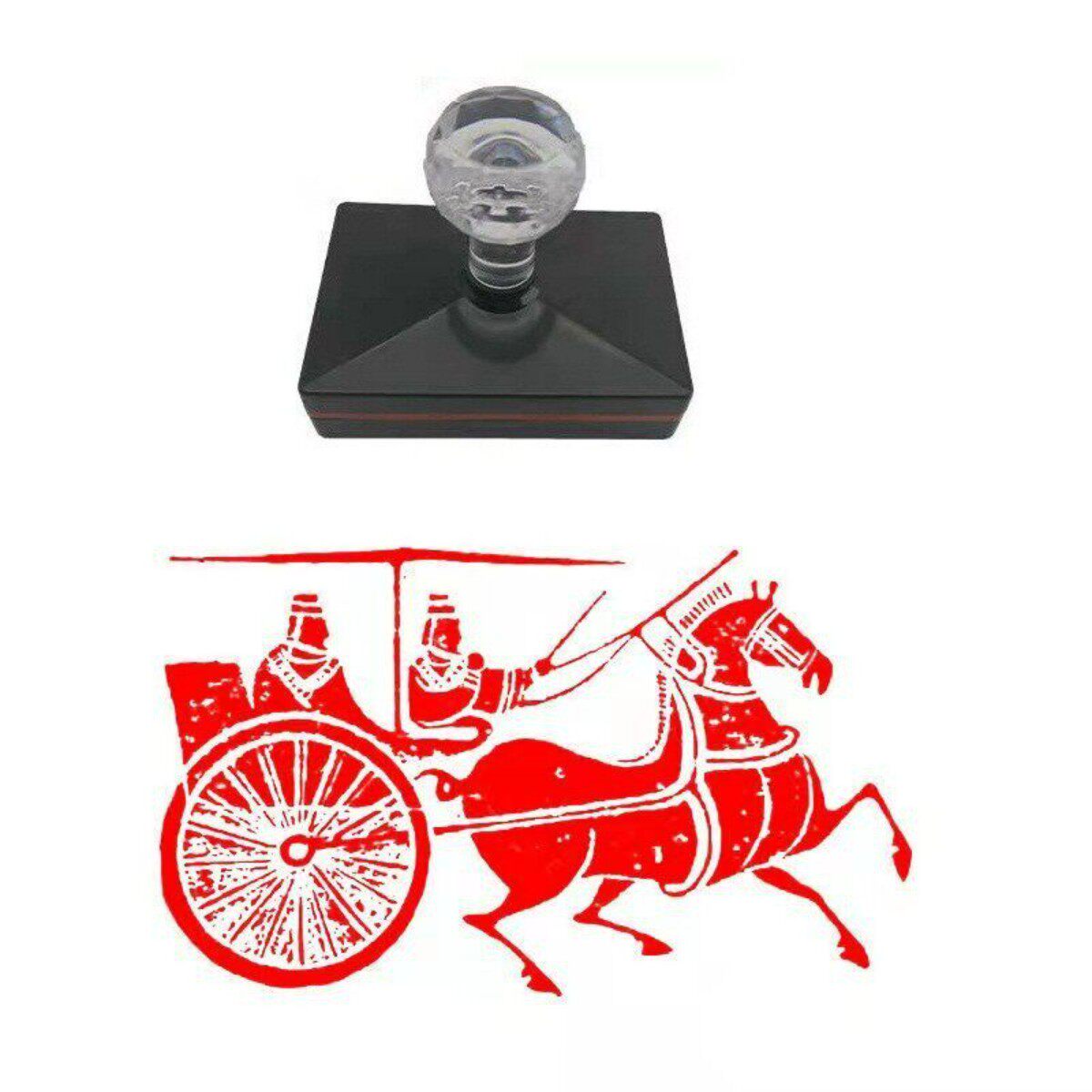 车马印章汉代古代车马图定制古风印自动出油光敏章可制作其它图案