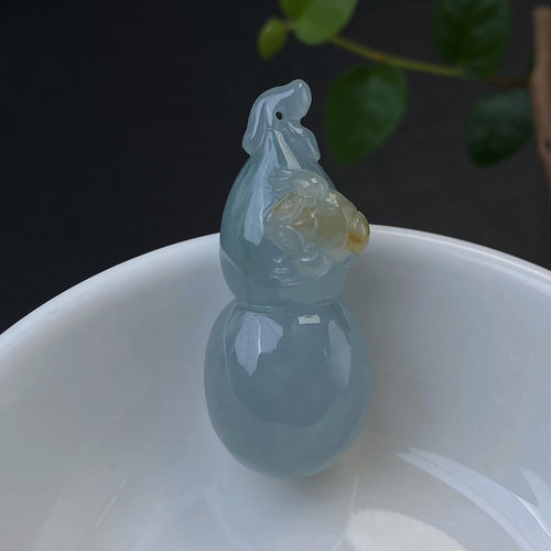 翡翠葫芦玉石吊坠百搭挂件