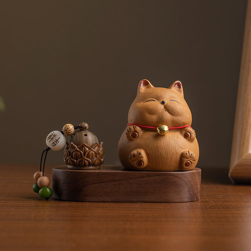 可爱橘猫创意摆件车内车载香薰招财猫汽车中控台萌宠桌面摆件女生