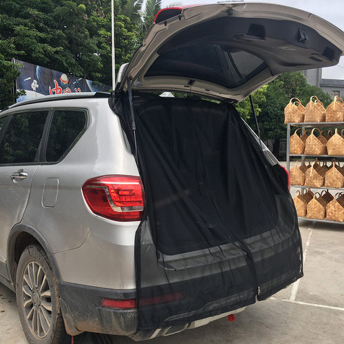 纱窗汽车尾门防蚊遮阳纱窗磁性磁吸自驾游装备后备厢通风防虫网纱