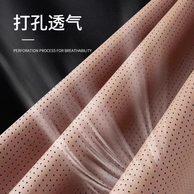 跨境可印logo纳帕皮汽车坐垫夏感四季通风座垫主驾驶座椅垫子