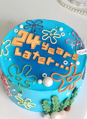 糖堡森林卡通years later生日翻糖切模字母海绵宝宝数字蛋糕模具