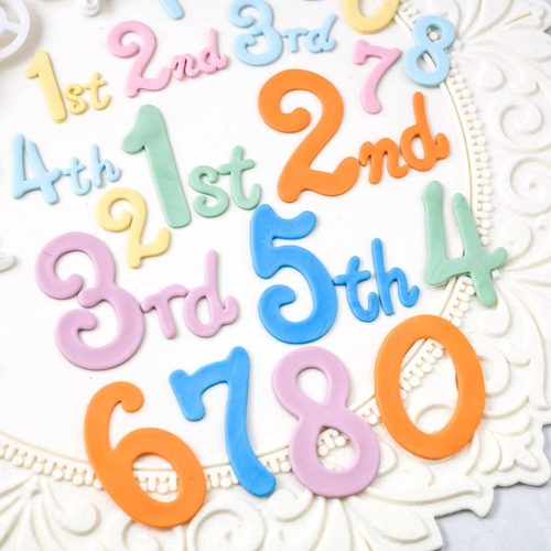 网红卡通数字英文周岁字母切模