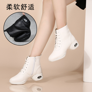 广场舞鞋女2024新款秋冬季软底真皮三步踩水兵舞鞋成人女士跳舞鞋