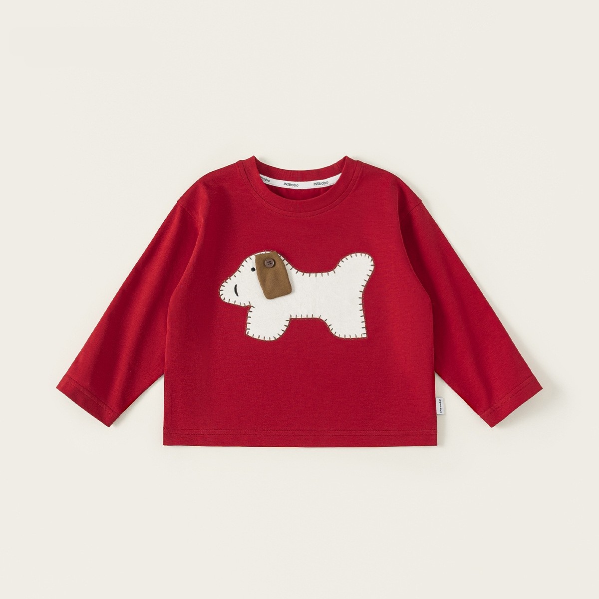 女童春季长袖上衣新品红色小狗男童内搭帅气春秋季百搭宝宝T恤春,童装/婴儿装/亲子装,T恤,淘宝优惠券,粉丝福利购,淘宝优惠卷