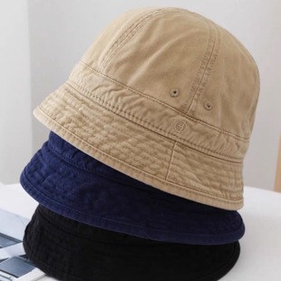 小头围帽子女渔夫帽夏遮阳防晒水桶帽男小号浅顶日系小帽檐小边xs