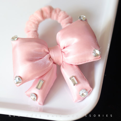 法式甜美蝴蝶结水钻发圈