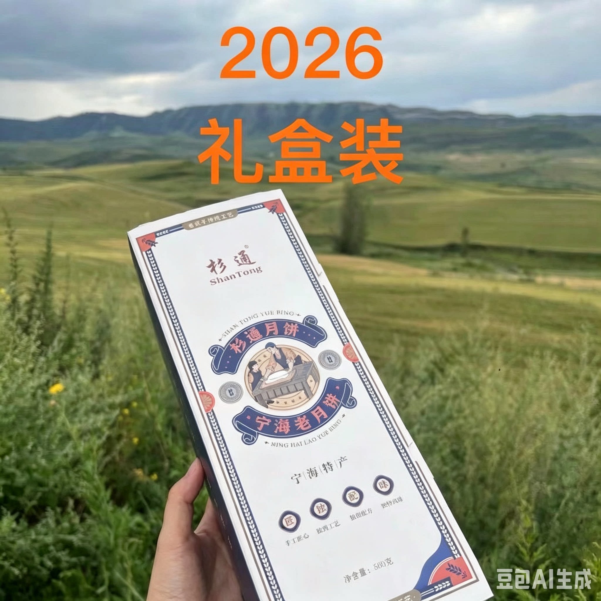 宁海特产网红独立包装杉通椒盐葱香味华庭菜场抖音推荐礼盒装月饼