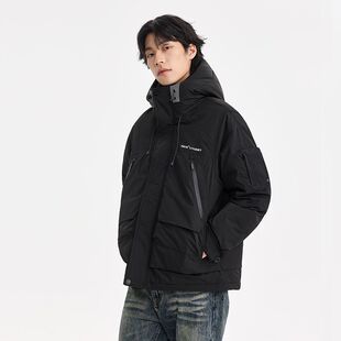 美式工装羽绒服男女同款2024新款冬季保暖加厚冲锋外套