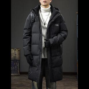 冬季新款可脱卸帽中长款男士羽绒服高端石墨烯保暖防寒面包服外套