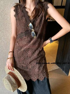 2025秋季新款洋气减龄蕾丝背心女