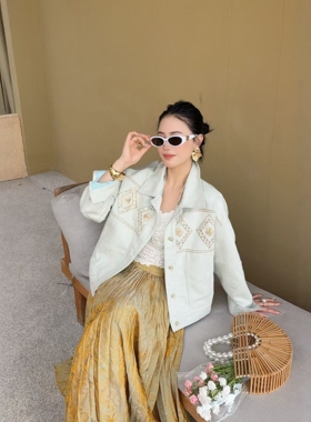设计感刺绣宽松牛仔上衣DT.Dong欧货2026春节新款百搭休闲外套女