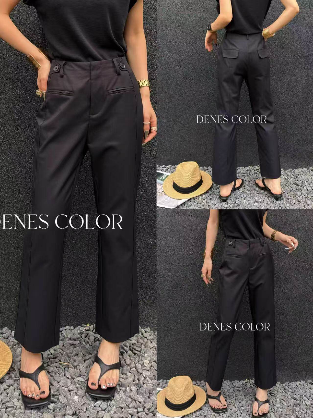 欧洲站2026夏季新款V+.com高腰显瘦直筒裤百搭休闲九分烟管裤女