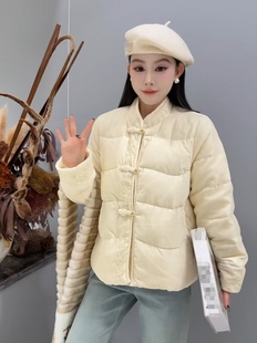 欧洲站2025冬季新款高级感重工钉钻刺绣丝绒羽绒服外套气质上衣女