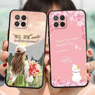 适用华为荣耀play5手机壳网红爆款hjcan90男女个性外壳honorplay5硅胶软保护套钢化膜piay5 全包防摔商务情侣