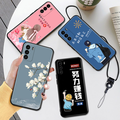 适用华为优畅享30e手机壳huawei畅享30e硅胶保护套。钢化膜5g版优畅享3oe微笑格子CX3OE彩绘外壳华维30e5g男