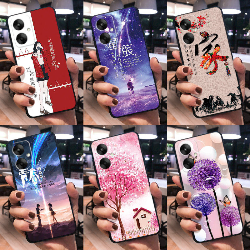 适用于红米13r手机壳新款redmi13r中国风彩绘redmi 高级硅胶软壳13R 镜头全包防摔保护套5G男女款情侣外套壳