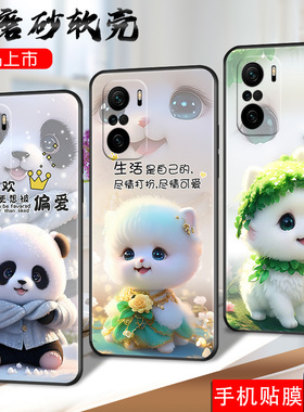 适用红米k40pro手机壳xiaomiK40pro卡通redmiK40pro保护套红迷K4opro简约M2012K11C全包边miuiK40pro可爱猫猫